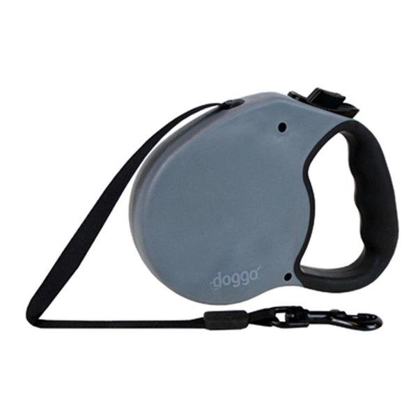 Doggo DGO RLSH GG LG 16 ft. Everyday Retractable Leash, Gray - Large DO574388